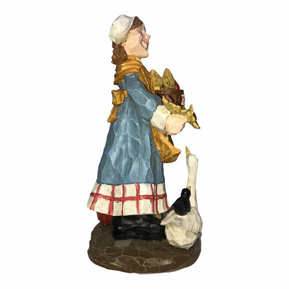 Vintage Pilgrim Man Woman Cat Statue Thanksgiving - Picture 5 of 14